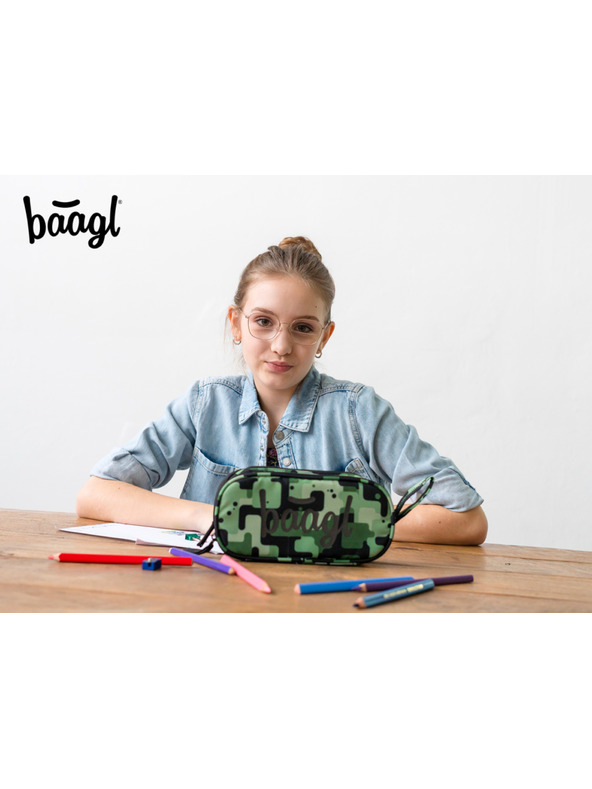 BAAGL  Зелен ученически моливник etue Baagl Green