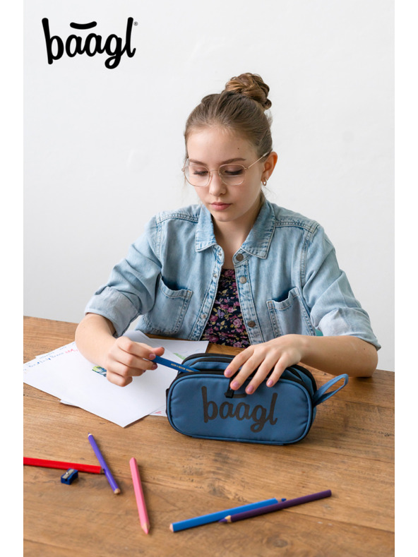 BAAGL  Син ученически моливник etue ocean blue Baagl
