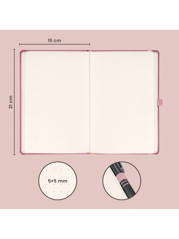 NOTIQUE NOTIQUE Бележки Aprint Neo, розово, на точки, 15 x 21 cm