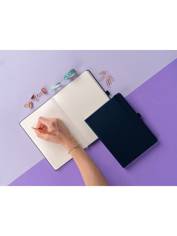 NOTIQUE NOTIQUE Бележки, балакрум, тъмносин, на точки, 15 x 21 cm