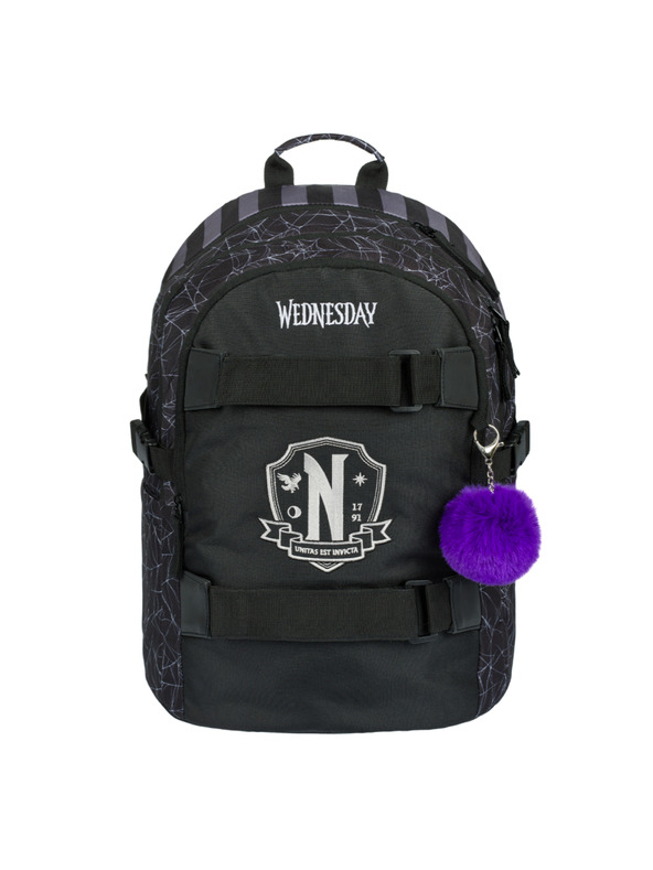 BAAGL  Черна училищна раница Skate Wednesday Nevermore Baagl