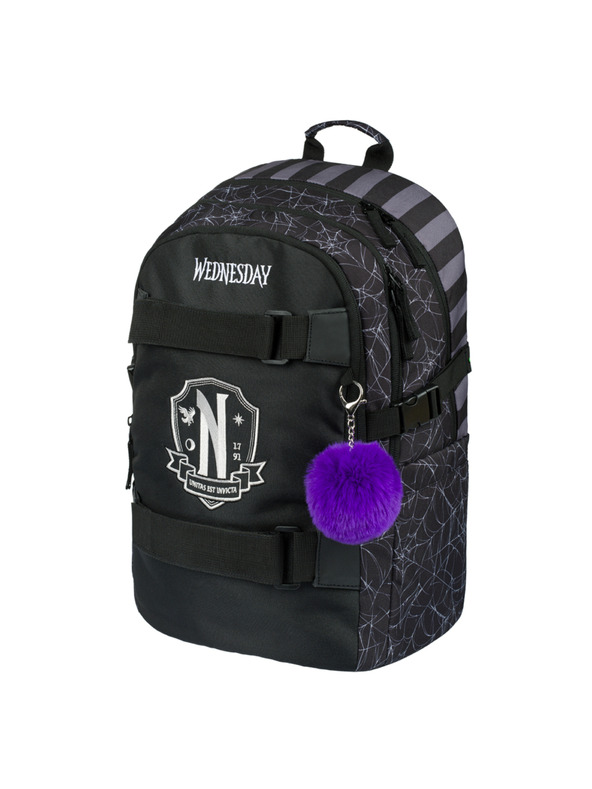 BAAGL  Черна училищна раница Skate Wednesday Nevermore Baagl