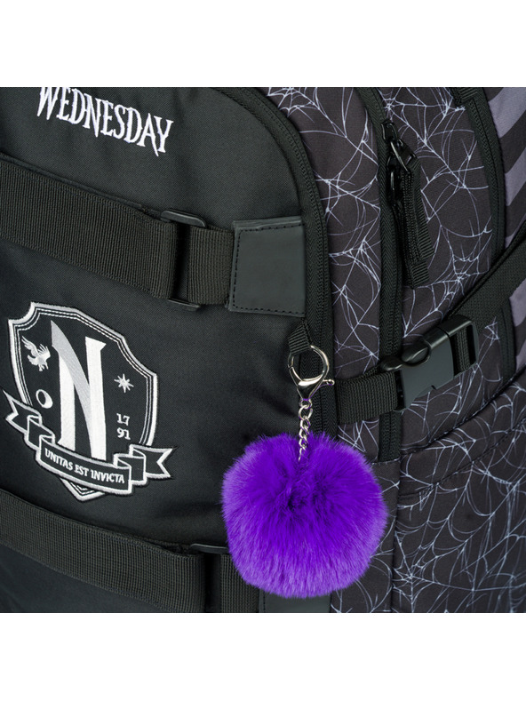 BAAGL  Черна училищна раница Skate Wednesday Nevermore Baagl