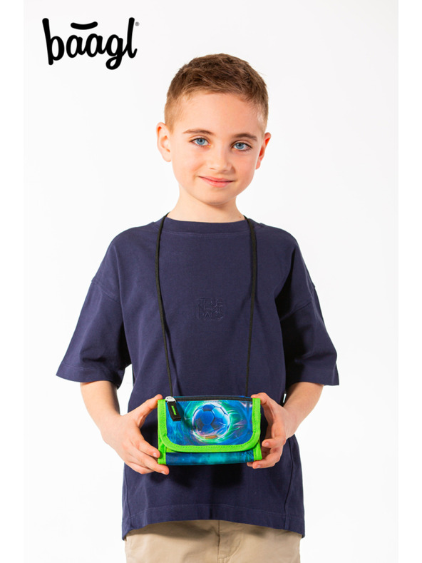 BAAGL  Син портфейл за врата Футболна топка Baagl