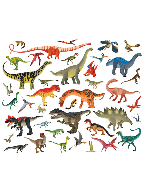 BAAGL  Четене и лепене – СРЕД ДИНОЗАВРИ, книга със стикери