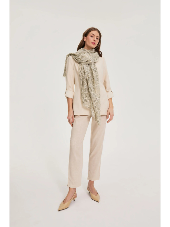 Moodo Щампован шал в маслинено Moodo