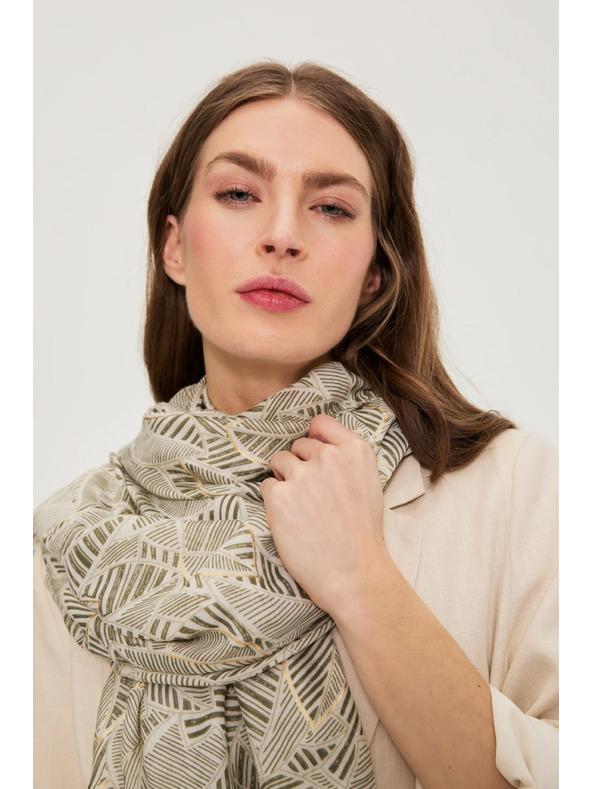 Moodo Щампован шал в маслинено Moodo