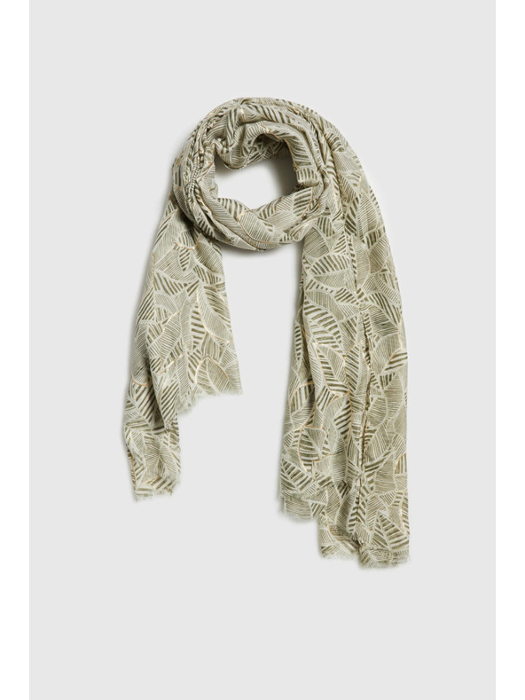 Moodo Щампован шал в маслинено Moodo