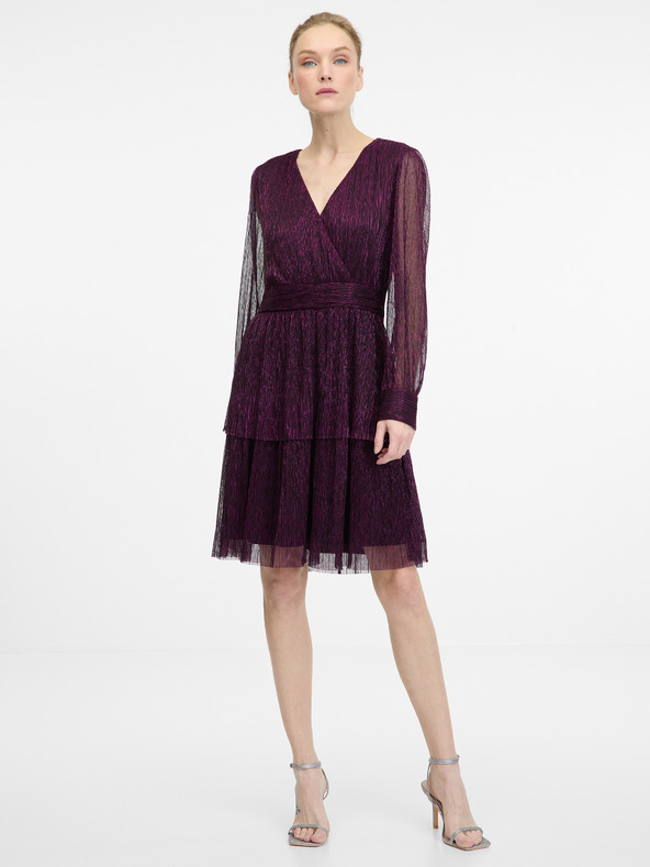 Orsay Лилава дамска рокля до коляното ORSAY