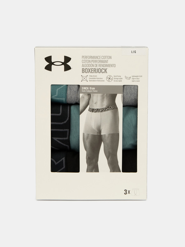 Under Armour Мъжки боксерки Under Armour M UA Perf Cotton 3in Boxer Briefs - 3 бр.