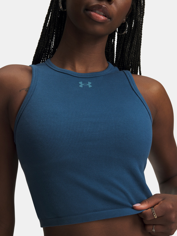 Under Armour Дамски потник Under Armour Seamless Cotton Hand Tank-BLU
