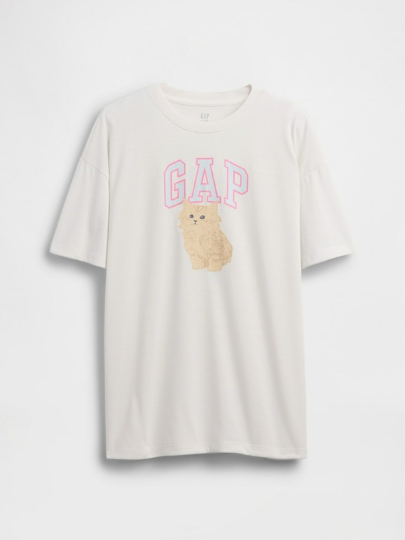 GAP Детска oversize пижамна тениска с лого GAP