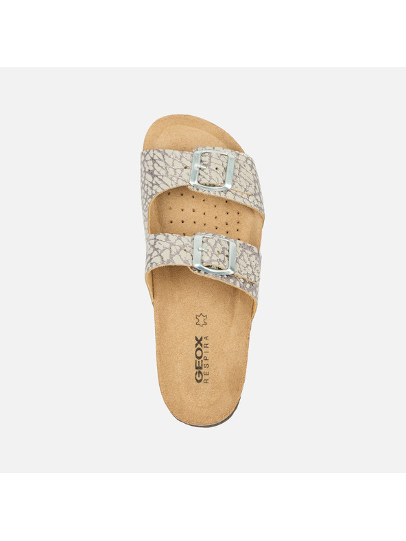 Geox Сребристи дамски пантофи Geox Brionia