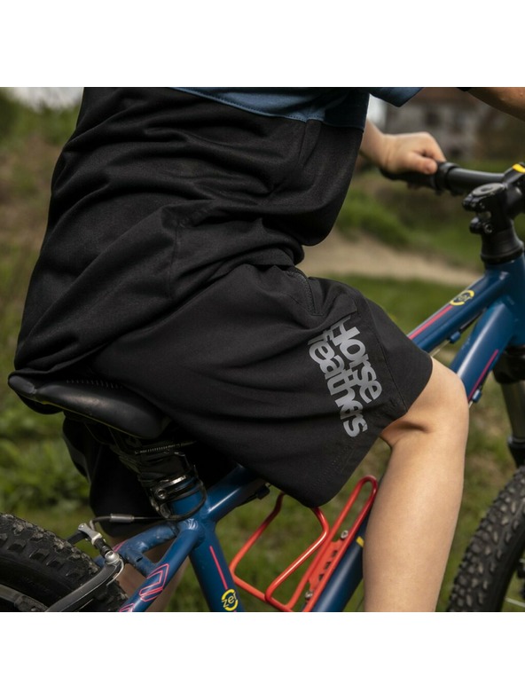 Horsefeathers Детски колоездачни шорти Stoker - black