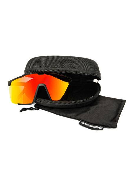 Horsefeathers Колоездачески очила Proton - matt black/mirror red