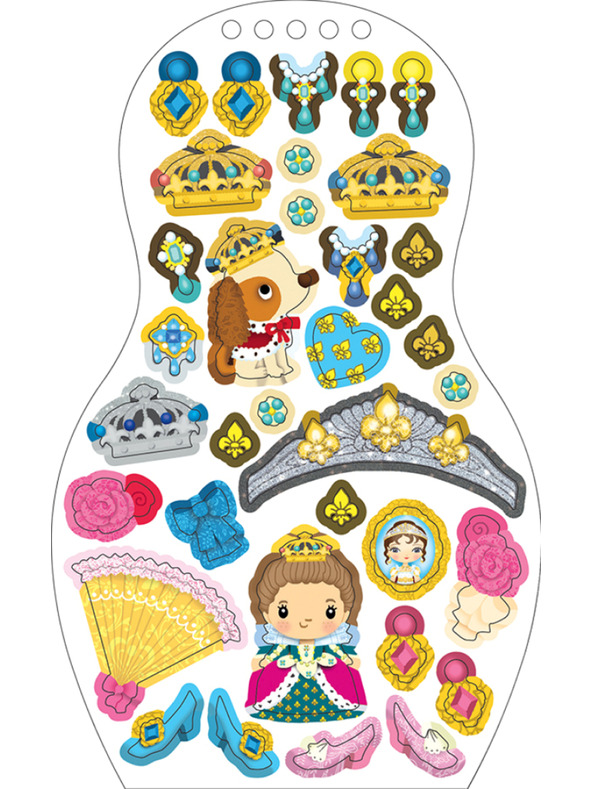 ELLA & MAX Облекли кукли ПРИНЦЕСА ЕМА – Оцветяванки