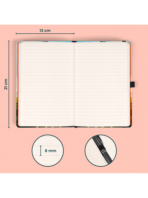 NOTIQUE NOTIQUE Бележник Лалета на Катерина Winterová, линиран, 13 x 21 см