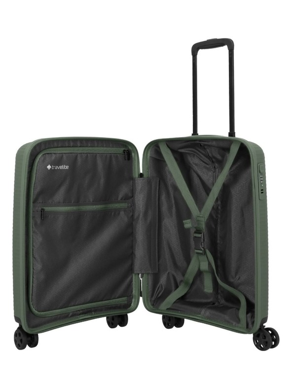 Travelite Пътен куфар Travelite Air Stripe S Green