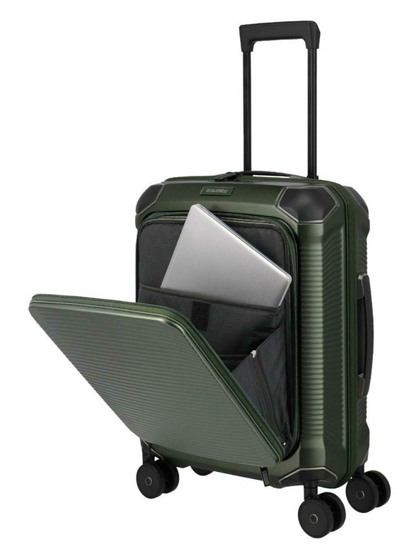 Travelite Пътен куфар Travelite Millennium S Front pocket Pine Green