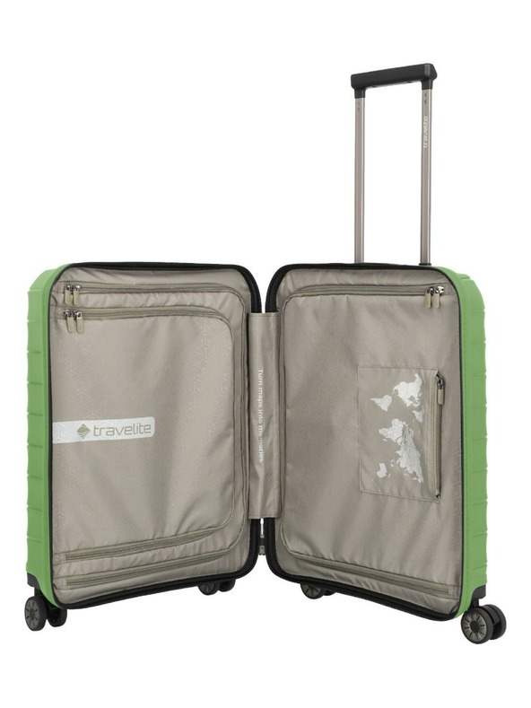 Travelite Комплект пътни куфари Travelite Mooby S,M,L Front pocket Green