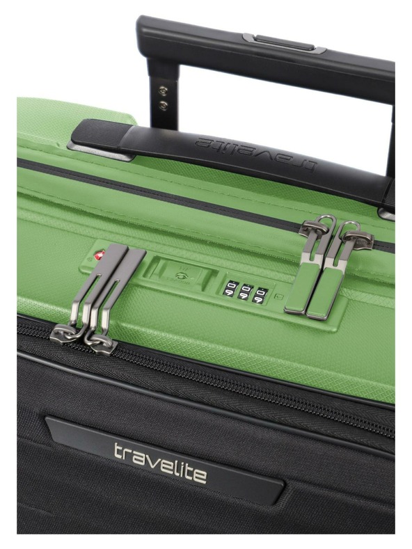 Travelite Комплект пътни куфари Travelite Mooby S,M,L Front pocket Green