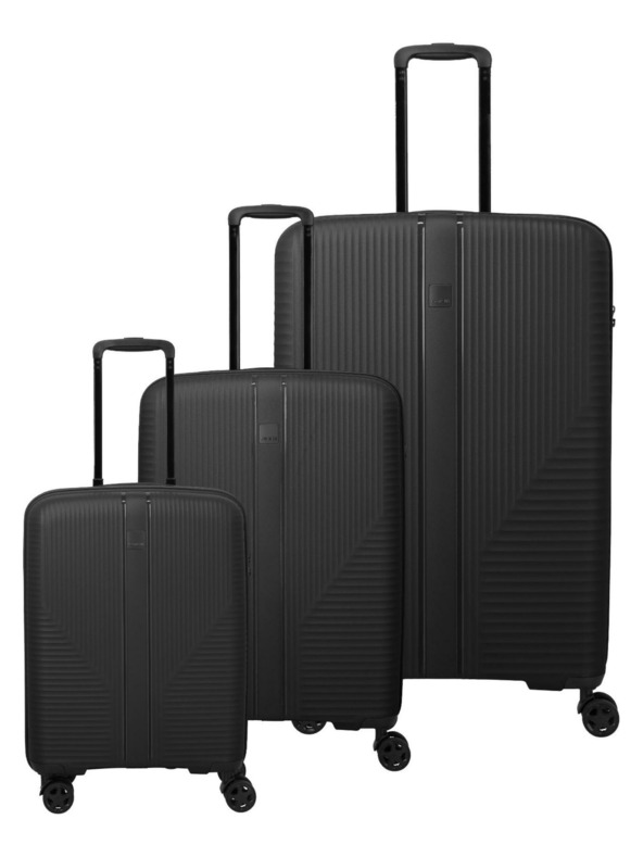 Travelite Комплект пътни куфари Travelite Air Stripe S,M,L Black