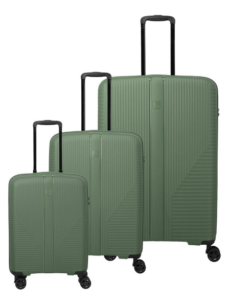 Travelite Комплект пътни куфари Travelite Air Stripe S,M,L Green