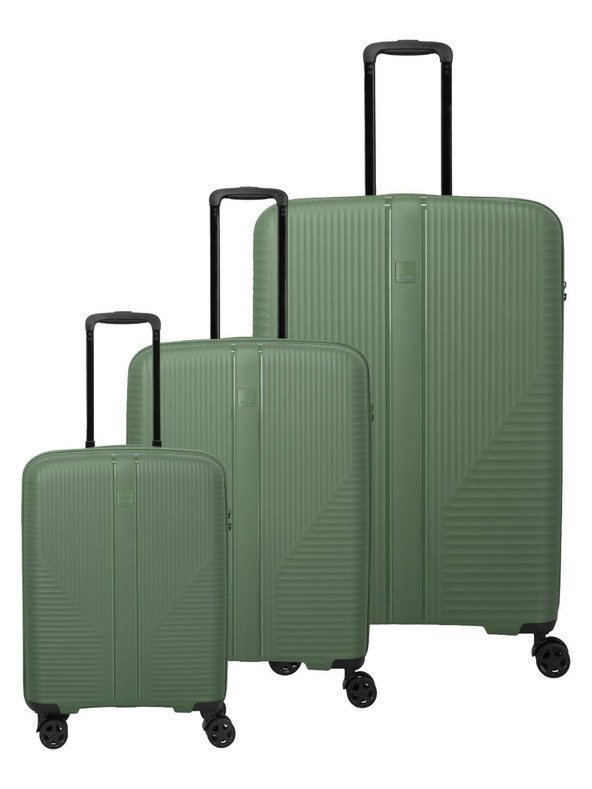 Travelite Комплект пътни куфари Travelite Air Stripe S,M,L Green