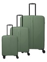 Travelite Комплект пътни куфари Travelite Air Stripe S,M,L Green