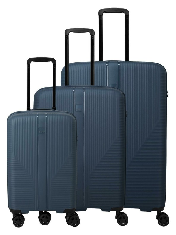 Travelite Комплект пътни куфари Travelite Air Stripe S,M,L Slim Navy