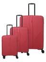 Travelite Комплект пътни куфари Travelite Air Stripe S,M,L Red