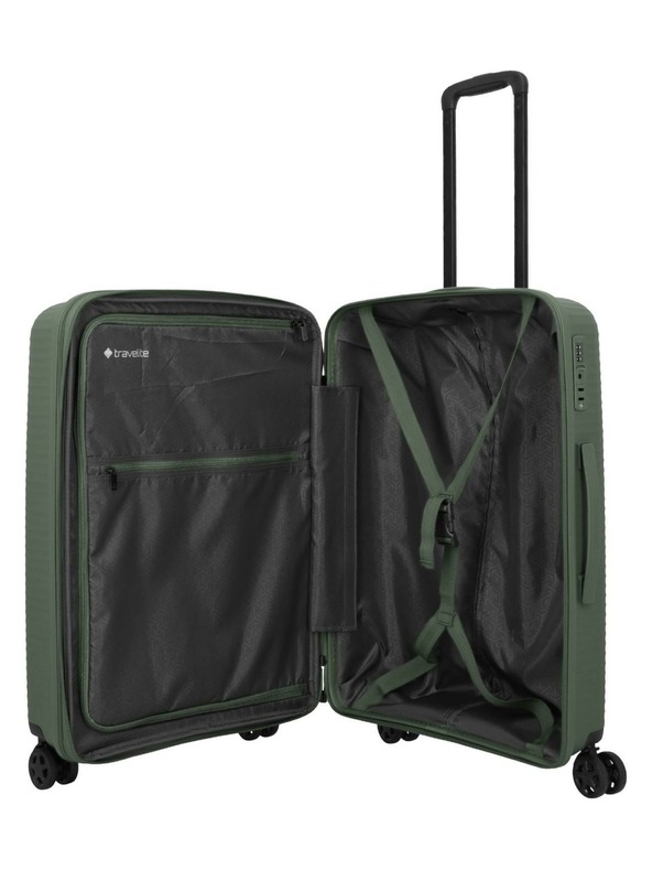 Travelite Пътен куфар Travelite Air Stripe M Green