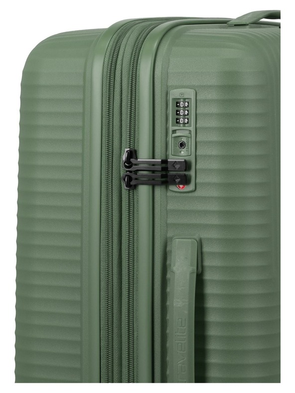 Travelite Пътен куфар Travelite Air Stripe M Green