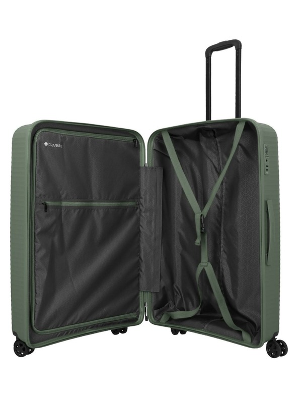 Travelite Пътен куфар Travelite Air Stripe L Green