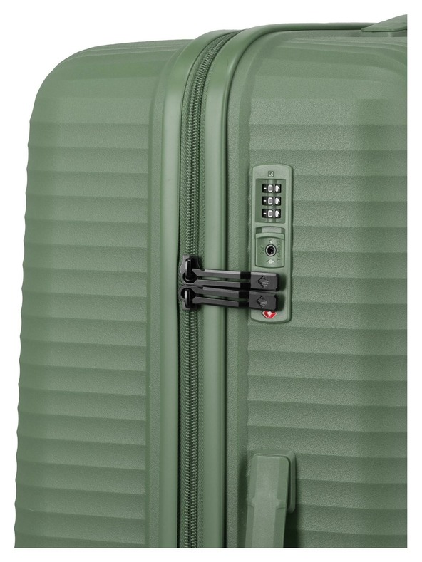 Travelite Пътен куфар Travelite Air Stripe L Green