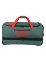 Travelite Пътна чанта Travelite Basics Wheeled duffle L exp Green/orange