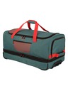 Travelite Пътна чанта Travelite Basics Wheeled duffle L exp Green/orange