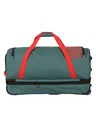 Travelite Пътна чанта Travelite Basics Wheeled duffle L exp Green/orange