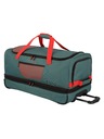 Travelite Пътна чанта Travelite Basics Wheeled duffle L exp Green/orange