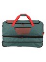 Travelite Пътна чанта Travelite Basics Wheeled duffle L exp Green/orange