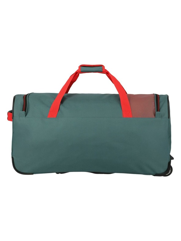 Travelite Пътна чанта Travelite Basics Fresh Wheeled duffle L Green/orange