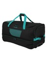 Travelite Пътна чанта Travelite Basics Wheeled duffle L exp Black/petrol