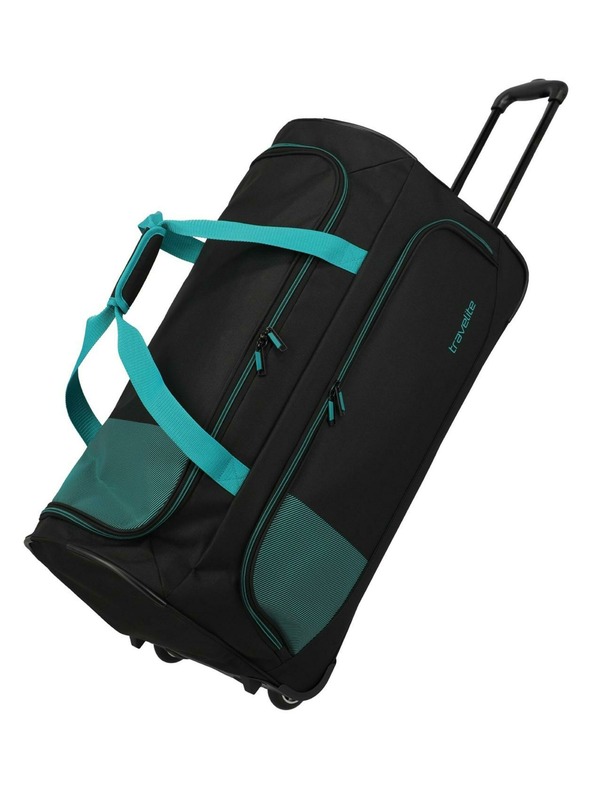 Travelite Пътна чанта Travelite Basics Fresh Wheeled duffle L Black/petrol