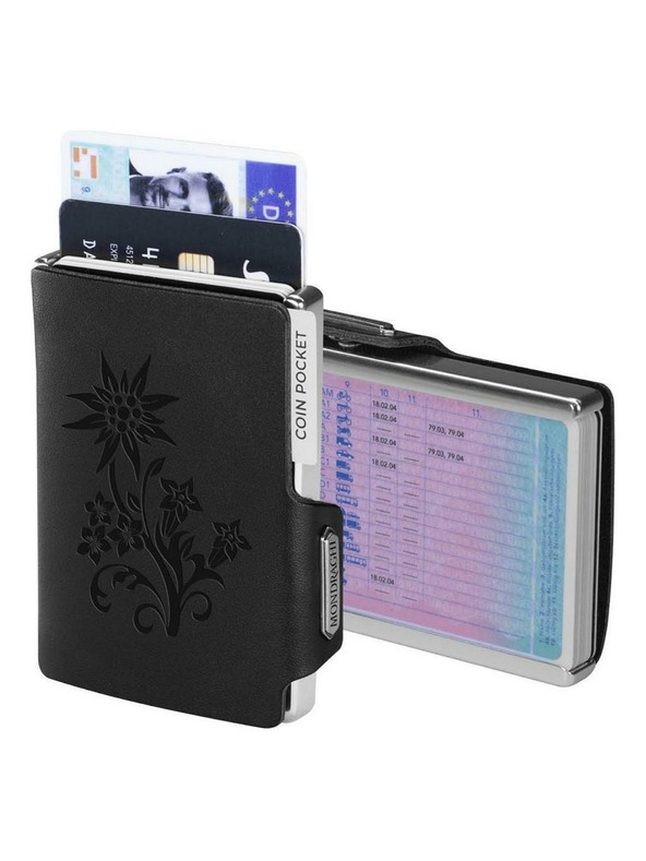 Mondraghi Портфейл Mondraghi Silhouette Edelweiss Black