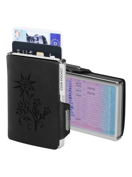 Mondraghi Портфейл Mondraghi Silhouette Edelweiss Black