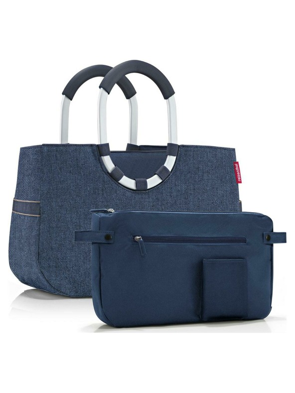 Reisenthel Чанта Reisenthel Loopshopper M Herringbone Dark Blue