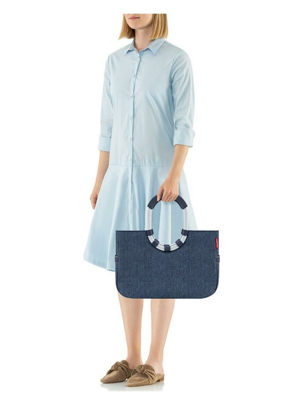 Reisenthel Чанта Reisenthel Loopshopper M Herringbone Dark Blue