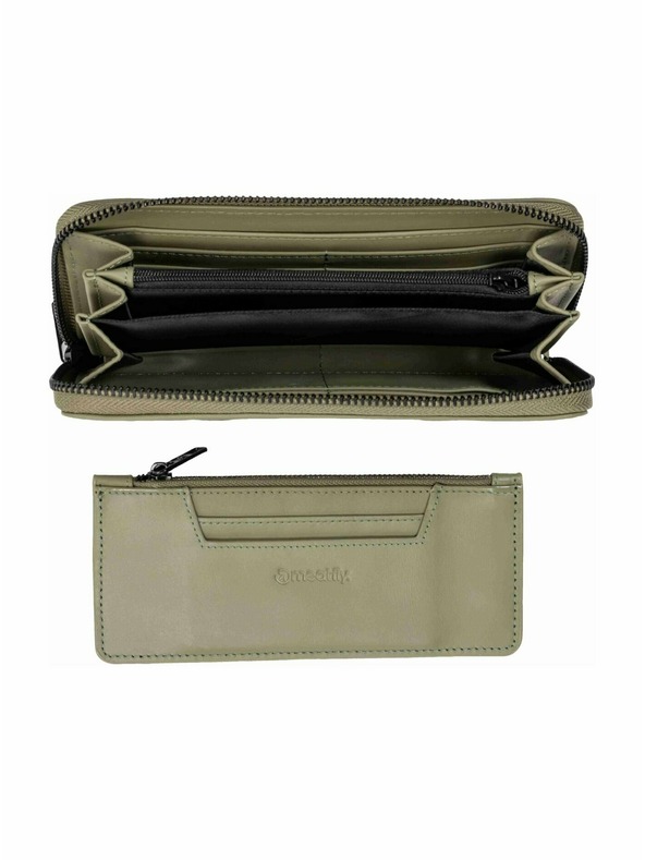 Meatfly Meatfly кожена портмоне Leila Premium Olive