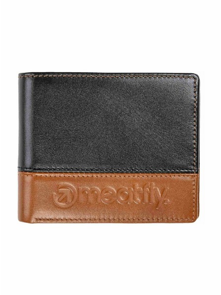 Meatfly Meatfly кожена портмоне Eddie Premium Black / Oak