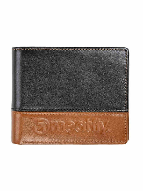 Meatfly Meatfly кожена портмоне Eddie Premium Black / Oak